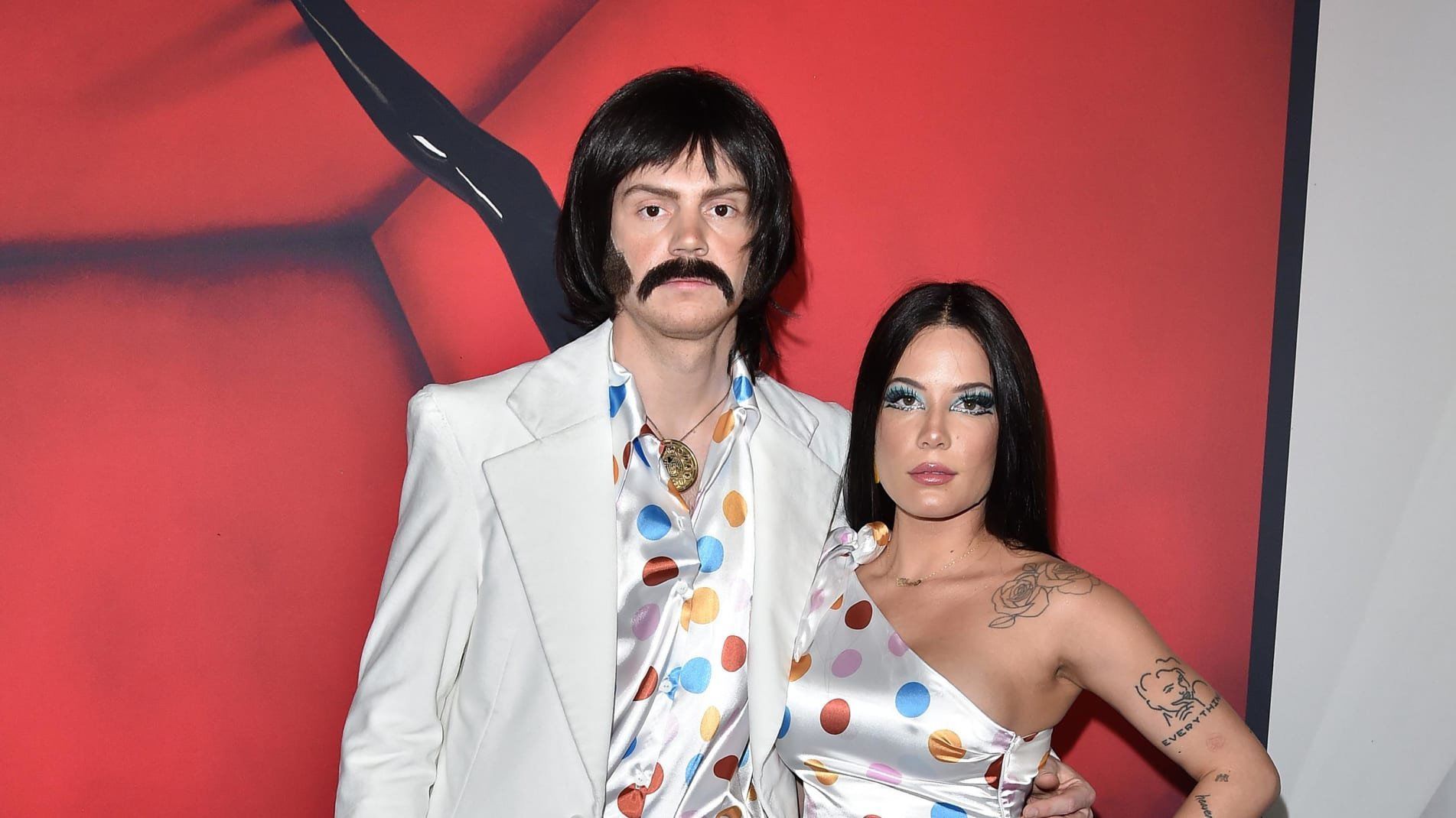 Evan Peters and Halsey